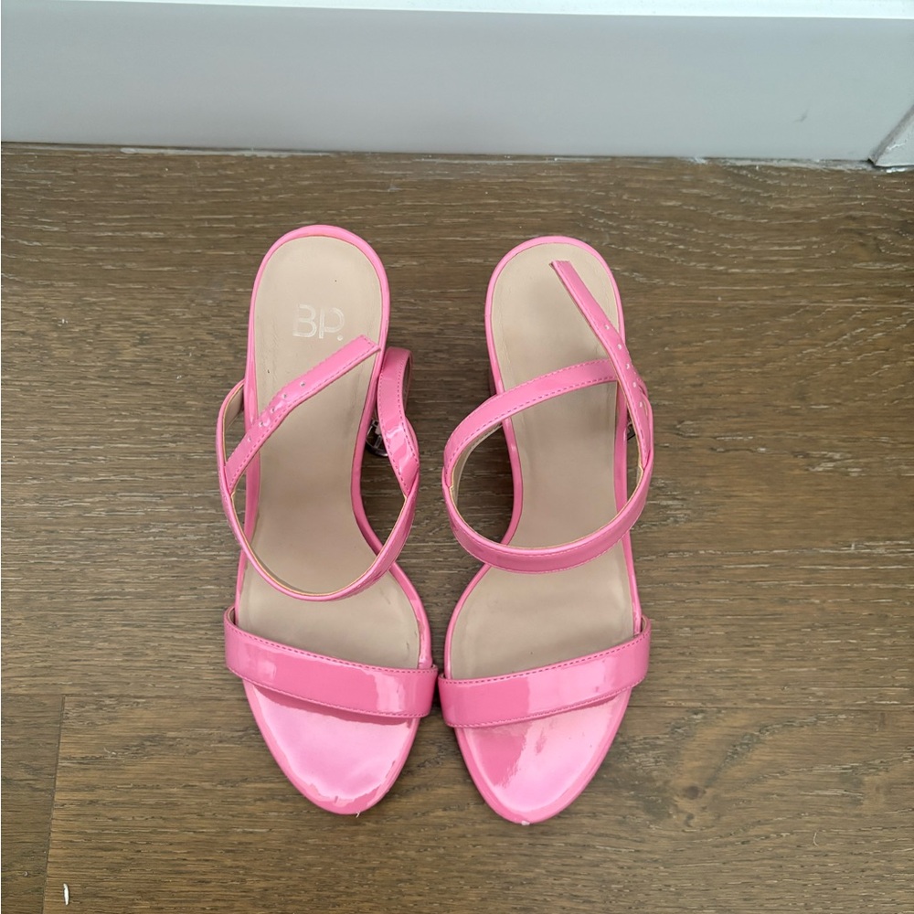 BP Vibrant Pink Strappy Heels